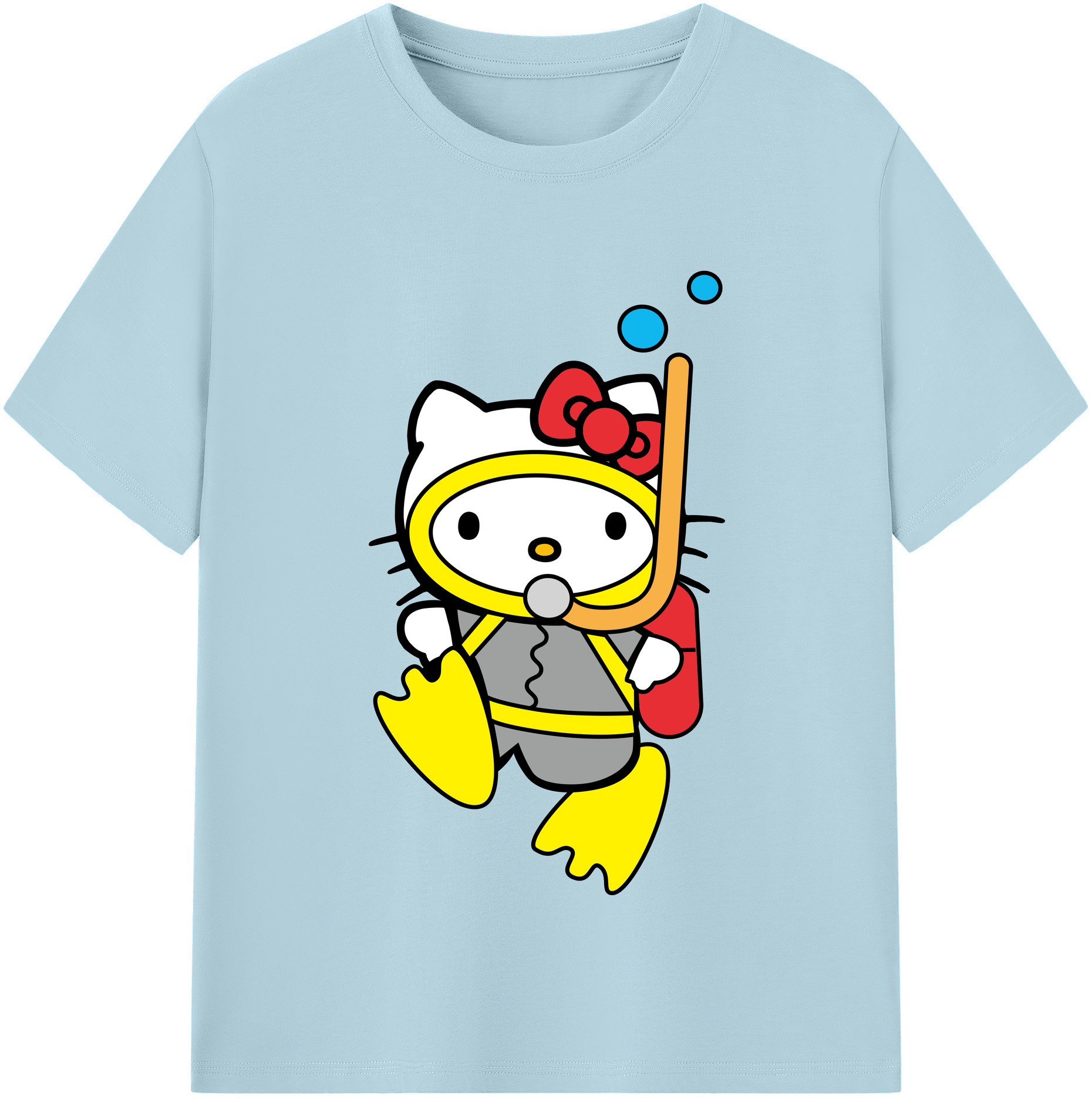 （画像用） Hello Kitty ハローキティ 綿100％半袖Tシャツ（フロントプリント）